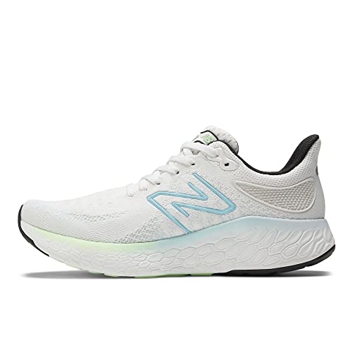 New Balance 1080 Fresh Foam W108012N - Women's White/Bleach Blue/Green Aura Shoe Deals Outlet