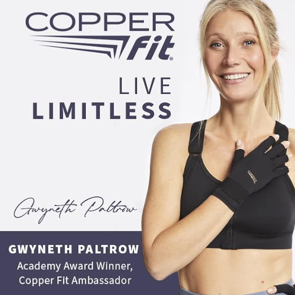 Copperfit Copper Fit Cfiglice Compression Gloves Menthol Infused - Unisex