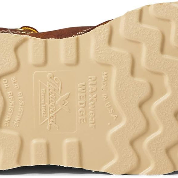 Thorogood American Heritage Moc Toe Maxwear Wedge Trail 8 inch - Men's Trail Crazhyhorse - Cream Shoe Deals Outlet