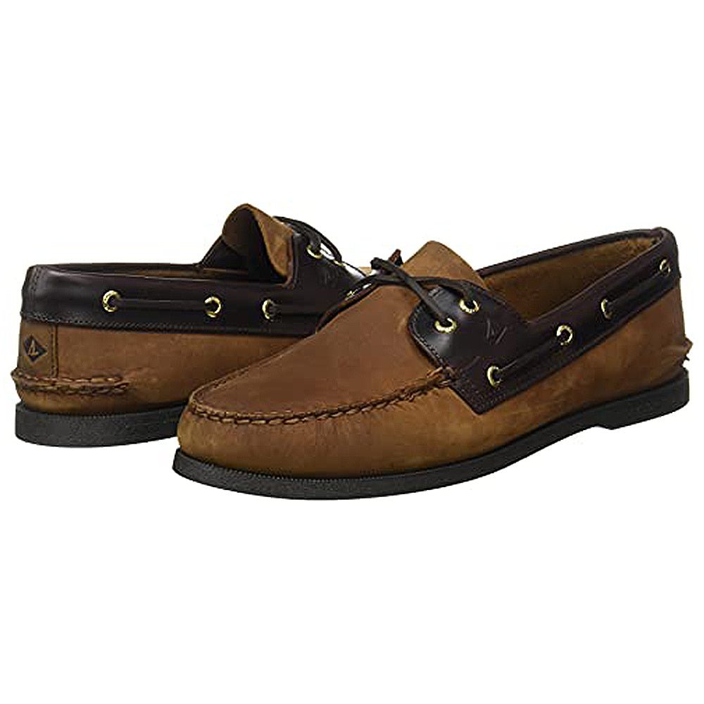 Sperry A/O 2 - EYE LEATHER - Men's BROWN/BUC BROWN Shoe Deals Outlet