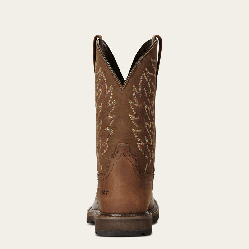 Ariat Groundbreaker Wide Square Toe Steel Toe Work Boot Brown 10 D 884849752869 Shoe Deals Outlet