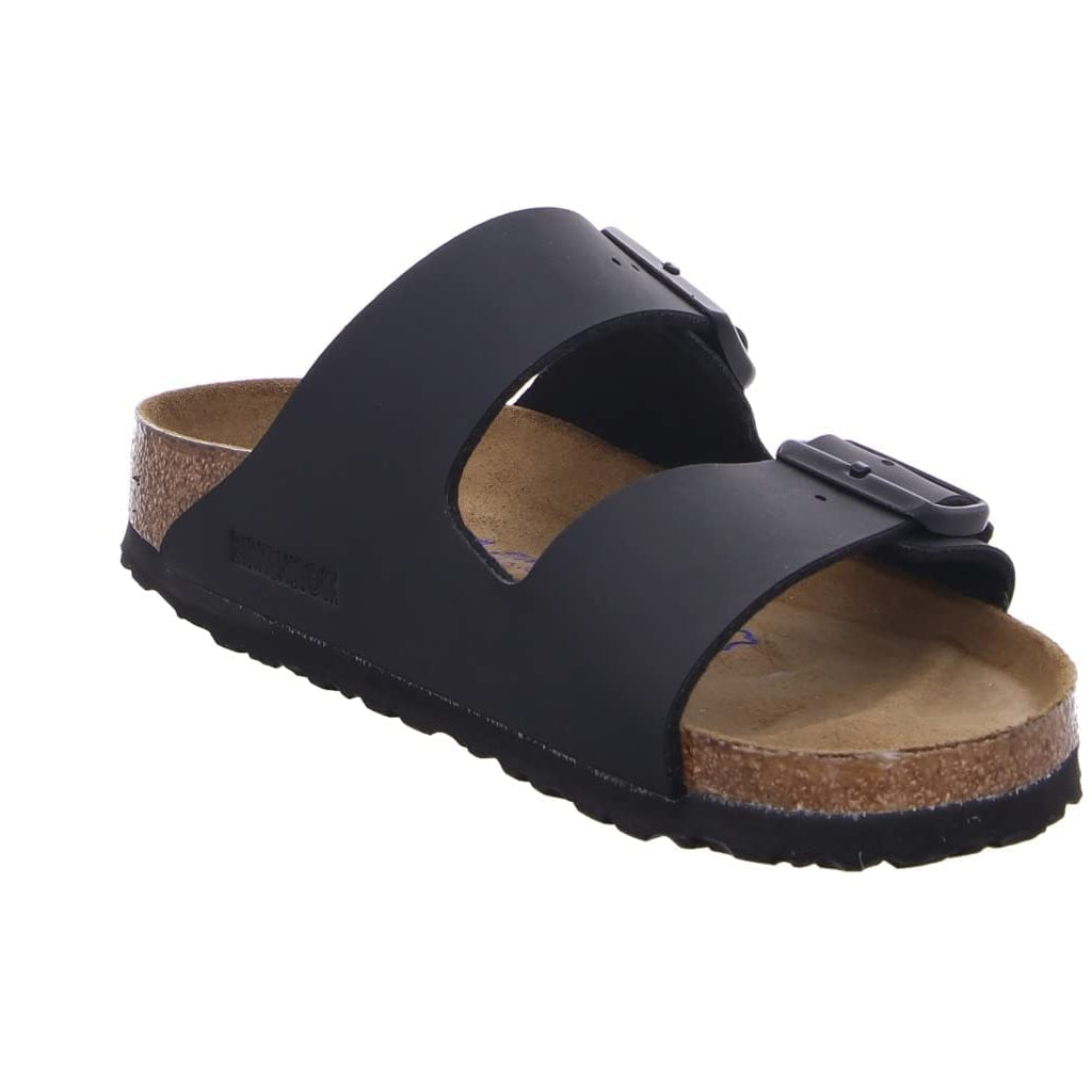 Birkenstock Arizona Birko - Flor Soft Footbed - Unisex Black Shoe Deals Outlet