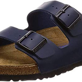 Birkenstock Arizona Birko - Flor Soft Footbed - Unisex Blue Shoe Deals Outlet