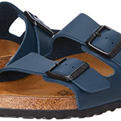 Birkenstock Arizona Birko - Flor Soft Footbed - Unisex Blue Shoe Deals Outlet