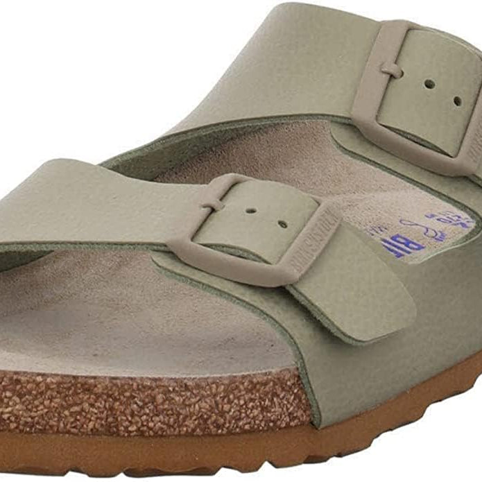 Birkenstock Arizona Birko - Flor Soft Footbed - Unisex Desert Soil Faded Khaki Shoe Deals Outlet