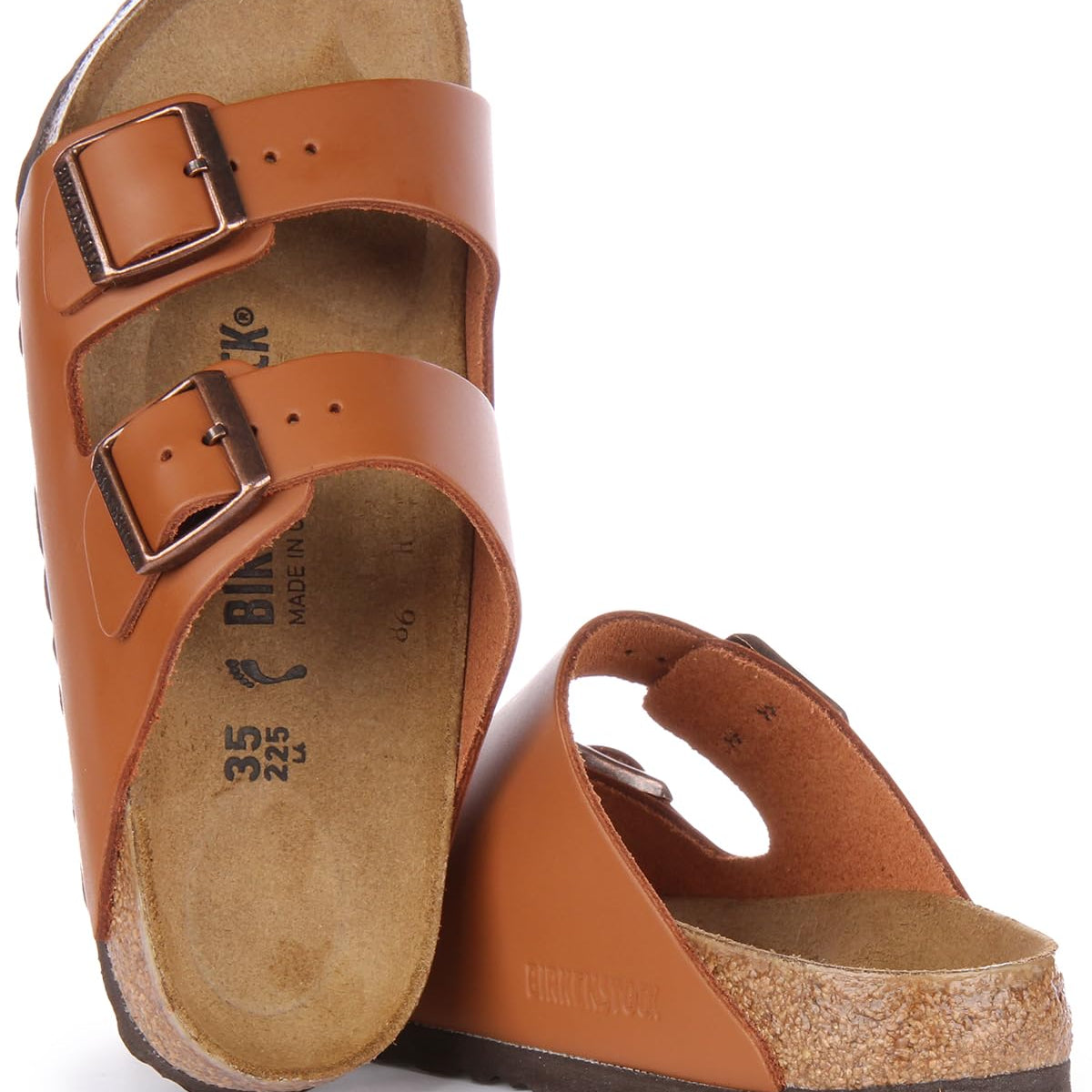 Birkenstock Arizona Natural Leather - Unisex Ginger Brown Shoe Deals Outlet