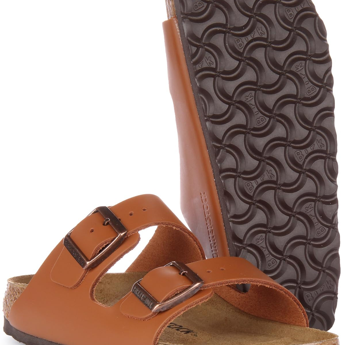 Birkenstock Arizona Natural Leather - Unisex Ginger Brown Shoe Deals Outlet