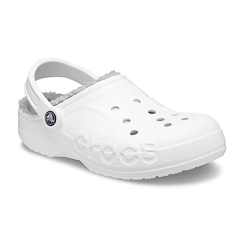 Crocs Baya Lined Clog - Unisex White/Light Grey Shoe Deals Outlet