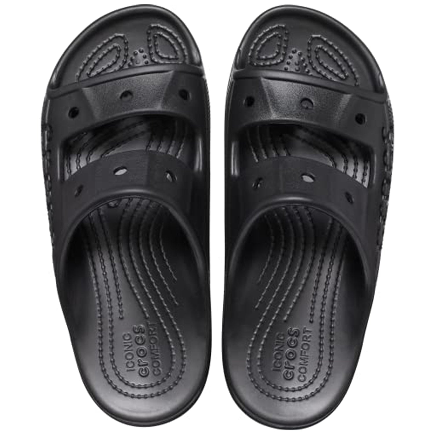 Crocs Baya Sandal - Unisex Black Shoe Deals Outlet