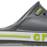 Crocs Bayaband Slide - Unisex Grey/Lime Shoe Deals Outlet