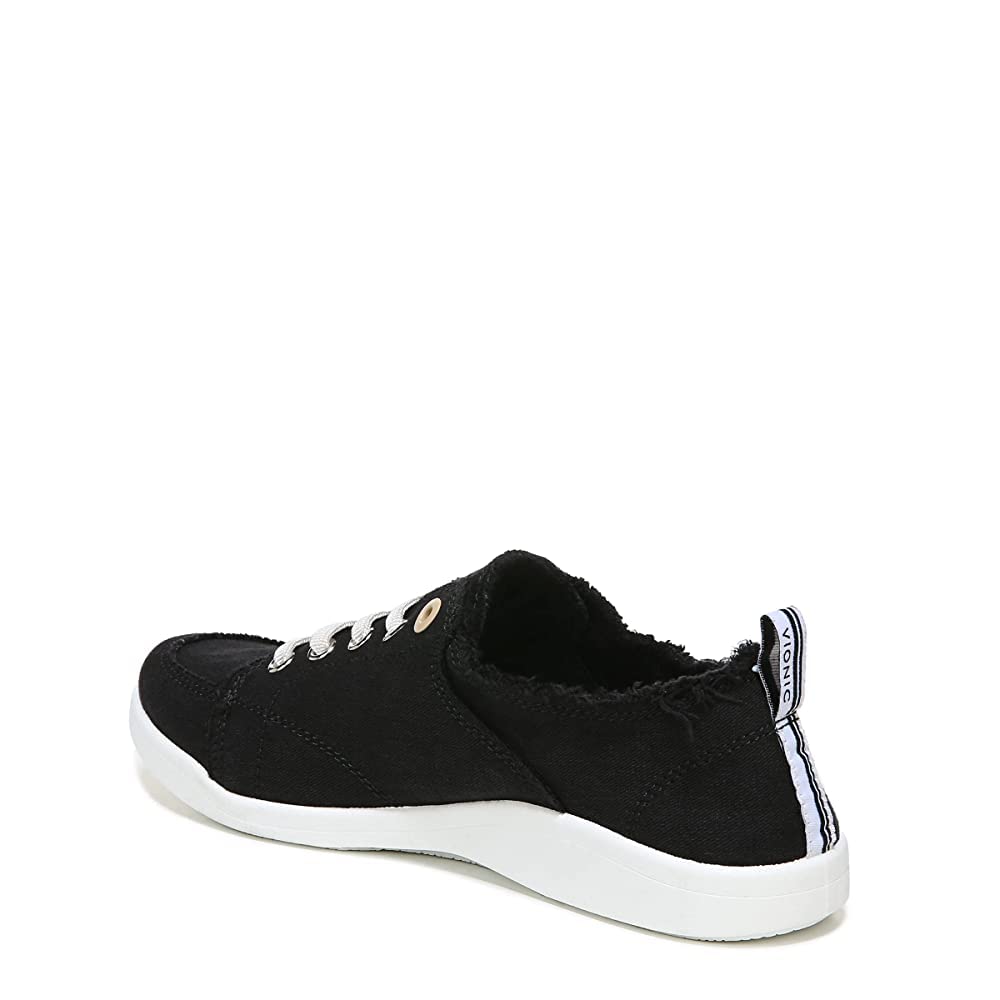 VIONIC Beach Pismo Lace - Up Sneaker - Women's Black Canvas Shoe Deals Outlet