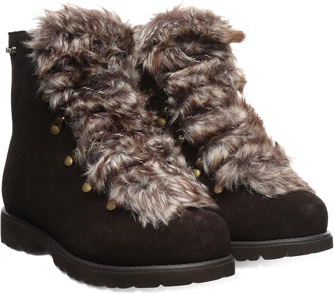 BEARPAW Alisa Black / Black 9 M 889918843318 Shoe Deals Outlet