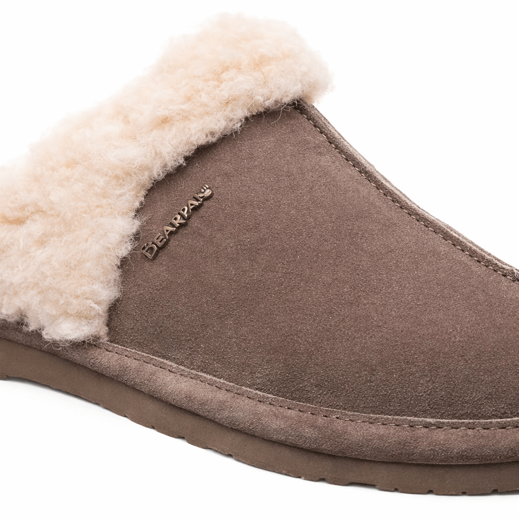 BEARPAW Loketta Suede Slippers Seal Brown 9 M 889918396982 Shoe Deals Outlet
