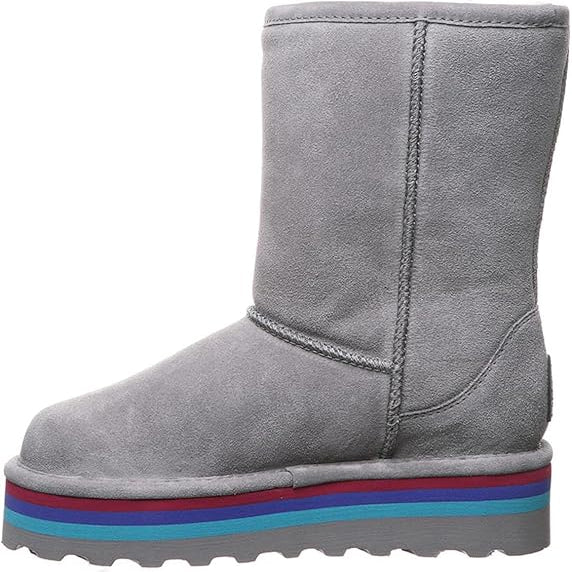 BEARPAW Retro Elle Winter Boots Gray Fog 7 M 889918475557 Shoe Deals Outlet