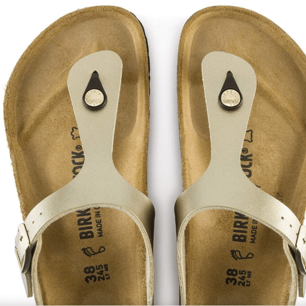 Birkenstock Gizeh BF Gold 9 - 9.5 M 802436955233 Shoe Deals Outlet