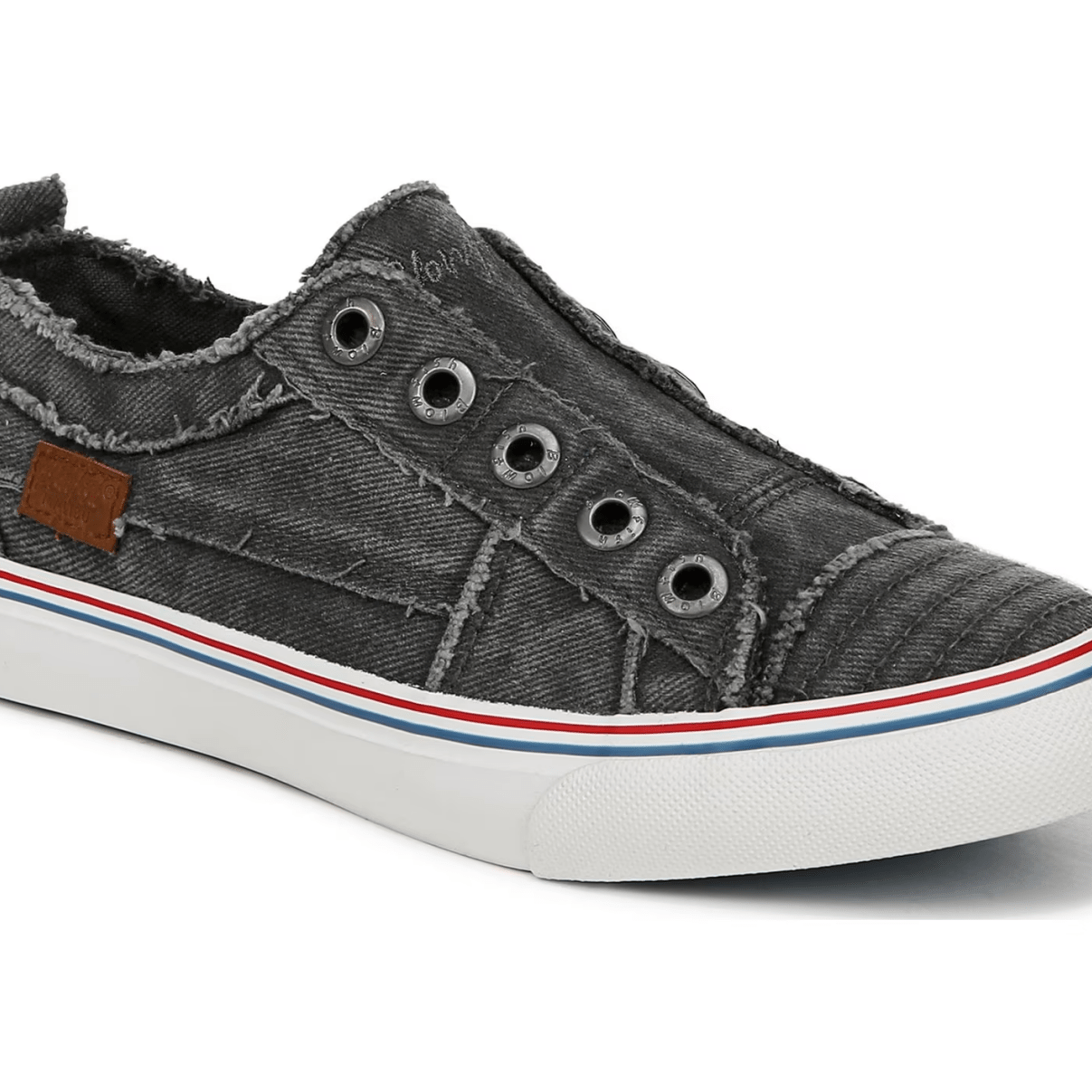 Blowfish Malibu Play Grey Frayed Twill 8 M 193529068320 Shoe Deals Outlet