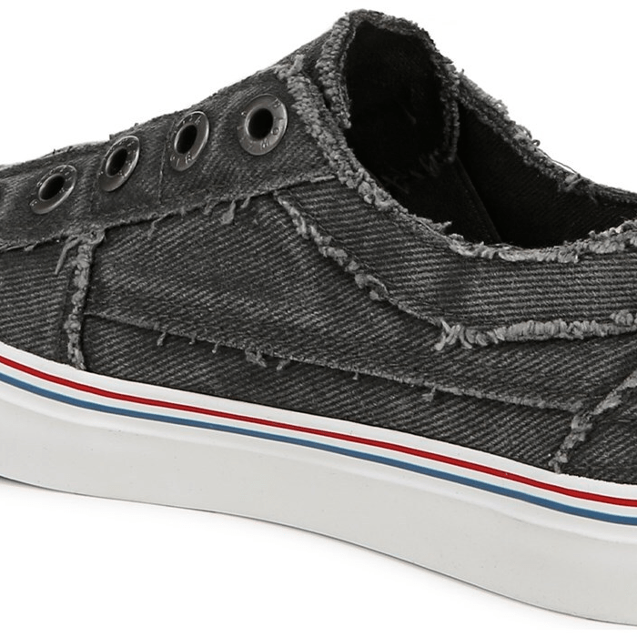 Blowfish Malibu Play Grey Frayed Twill 8 M 193529068320 Shoe Deals Outlet