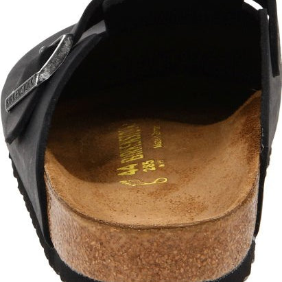 Birkenstock Boston Oiled Leather - Unisex Black Oiled Leather Shoe Deals Outlet
