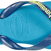 Havaianas Brazil Logo Flip Flops - Unisex Nautical Blue Shoe Deals Outlet