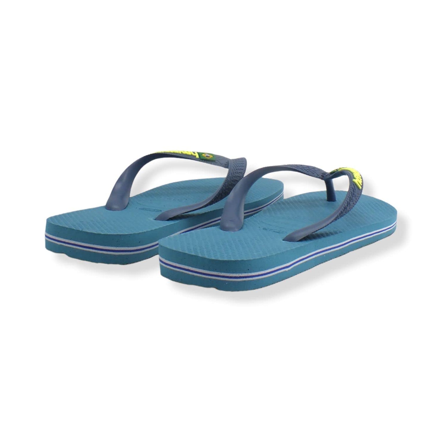 Havaianas Brazil Logo Flip Flops - Unisex Nautical Blue Shoe Deals Outlet