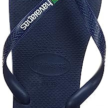 Havaianas Brazil Logo Flip Flops - Unisex Marine Blue Shoe Deals Outlet