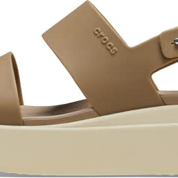 Crocs Brooklyn Low Wedge - Women's Khaki/Bone Shoe Deals Outlet