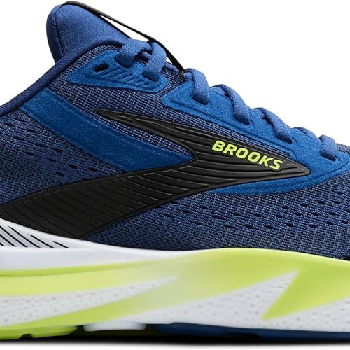 Brooks Adrenaline GTS 24 Navy Peony / Black / Acid Lime 8 D 195394663273 Shoe Deals Outlet