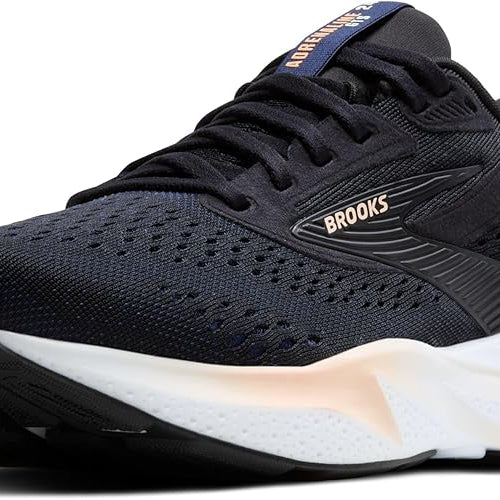 Brooks Adrenaline GTS 24 Navy Peony / Black / Acid Lime 8 D 195394663273 Shoe Deals Outlet