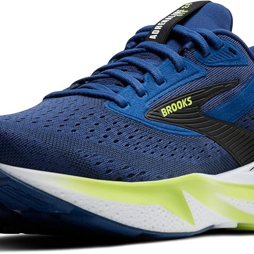 Brooks Adrenaline GTS 24 Navy Peony / Black / Acid Lime 8 D 195394663273 Shoe Deals Outlet