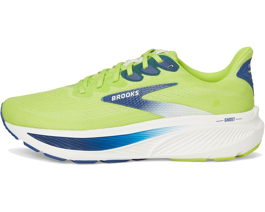 Brooks Ghost 17 Acid Lime / Navy / White 11.5 D 195394675108 Shoe Deals Outlet