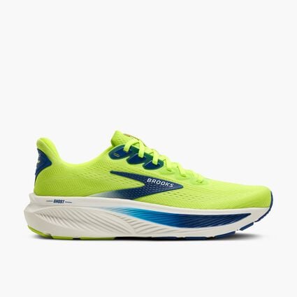 Brooks Ghost 17 Acid Lime / Navy / White 8 D 195394675030 Shoe Deals Outlet