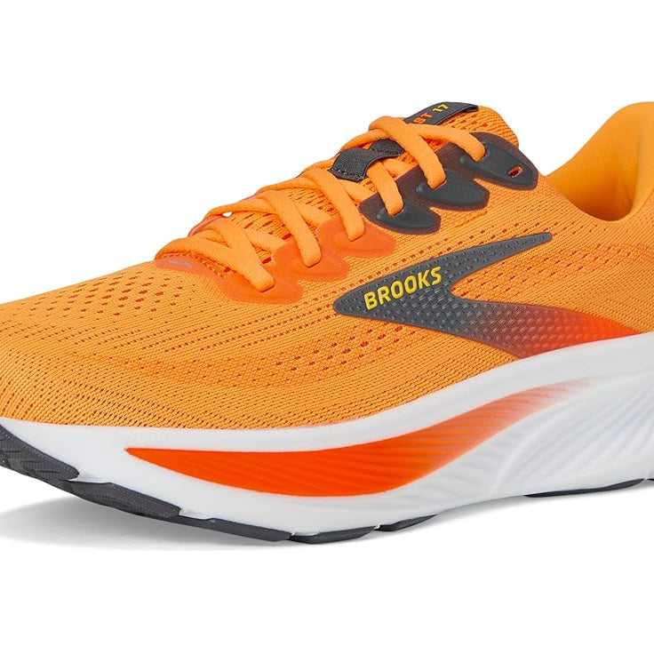 Brooks Ghost 17 Blazing Orange / Yellow / Ebony 7.5 D 195394698992 Shoe Deals Outlet