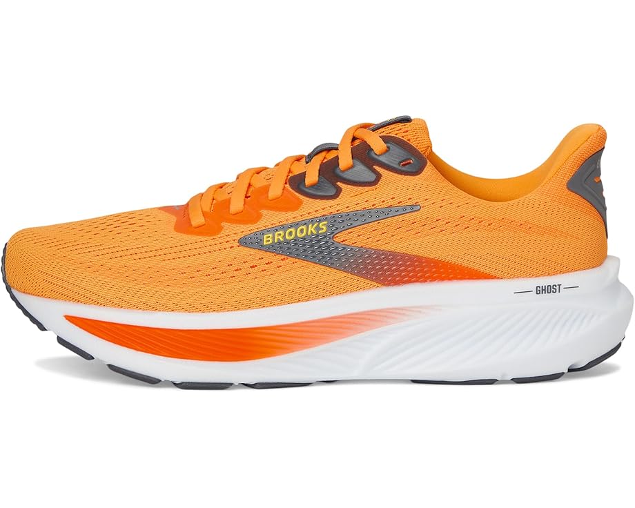 Brooks Ghost 17 Blazing Orange / Yellow / Ebony 7.5 D 195394698992 Shoe Deals Outlet