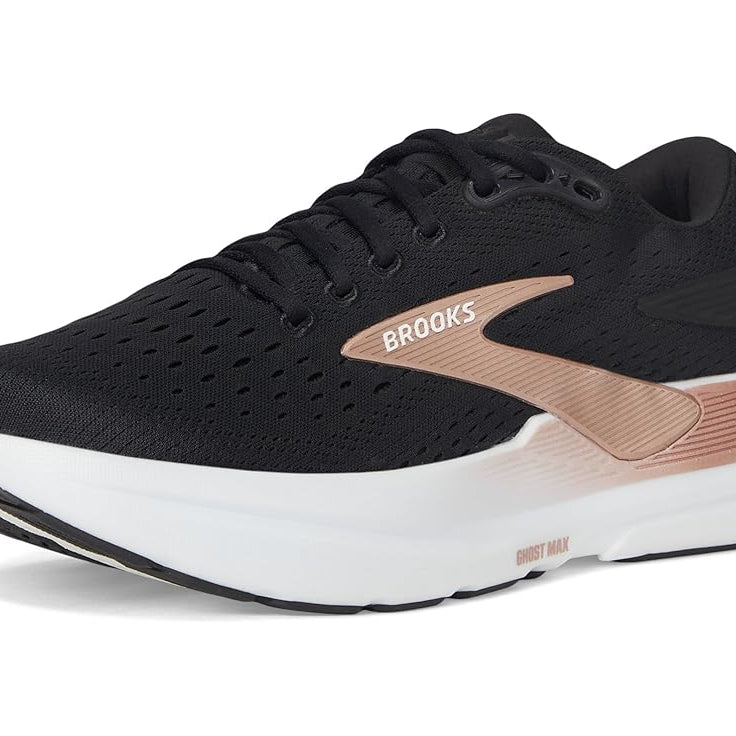 Brooks Ghost Max 3 Black / Black / Rose Gold 8.5 B 195394696882 Shoe Deals Outlet