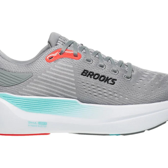 Brooks Ghost Max 3 Primer Grey / Antarctica / Red 8.5 D 195394691917 Shoe Deals Outlet