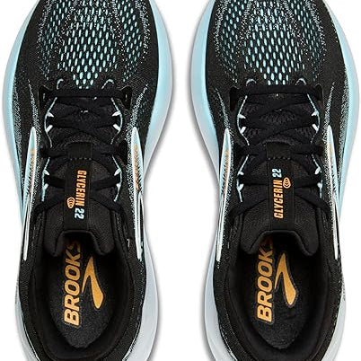 Brooks Glycerin 22 Black / Atomizer / Blazing Orange 7.5 D 195394676938 Shoe Deals Outlet