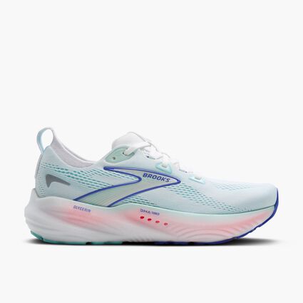 Brooks Glycerin 22 White / Limpet Shell / Amparo Blue 10.5 W (D) 195394614602 Shoe Deals Outlet