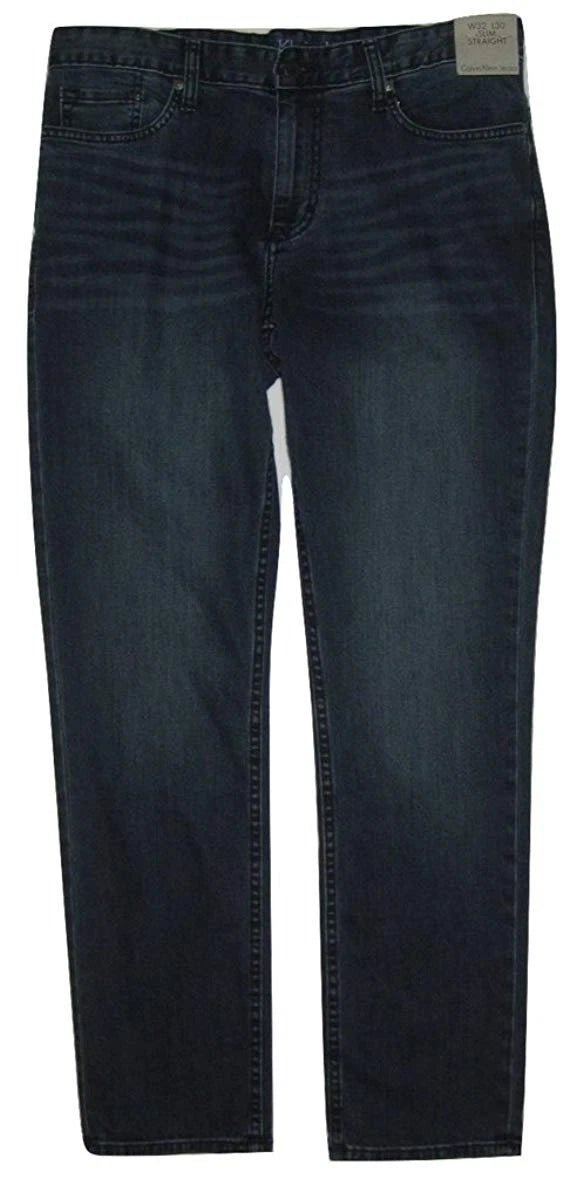 Calvin Klein Straight Leg Jeans Dark Blue 36X32 637865645109 Shoe Deals Outlet
