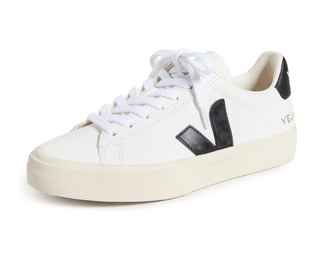 VEJA CAMPO CHROMEFREE LEATHER - Women's Extra White/Black Shoe Deals Outlet