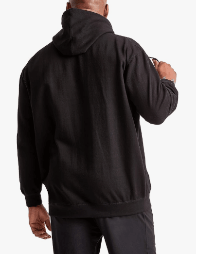 Champion Powerblend Fleece Pullover Hoodie Black - Classic Script Logo XXL 738994450791 Shoe Deals Outlet