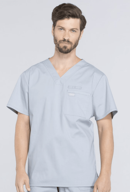 Cherokee Scrubs Workwear Professionals Tuckable V - Neck Top Grey XL 737314865888 Shoe Deals Outlet