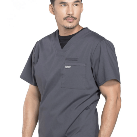 Cherokee Scrubs Workwear Professionals Tuckable V - Neck Top Pewter 2XL 737314978588 Shoe Deals Outlet