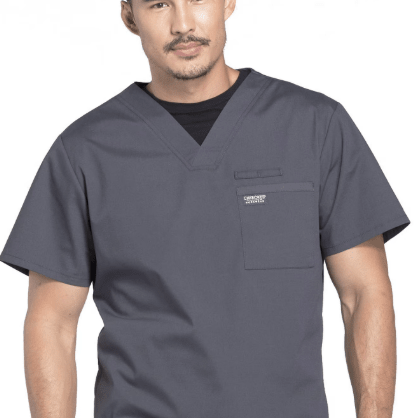 Cherokee Scrubs Workwear Professionals Tuckable V - Neck Top Pewter 2XL 737314978588 Shoe Deals Outlet