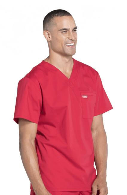 Cherokee Scrubs Workwear Professionals Tuckable V - Neck Top Red 2XL 737314870639 Shoe Deals Outlet