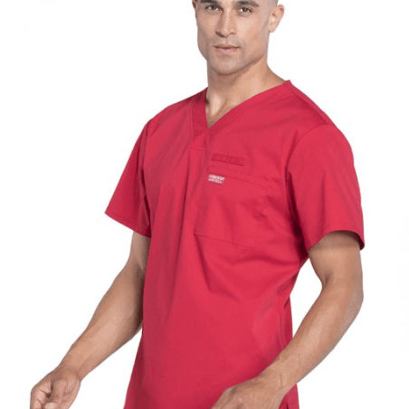 Cherokee Scrubs Workwear Professionals Tuckable V - Neck Top Red 2XL 737314870639 Shoe Deals Outlet