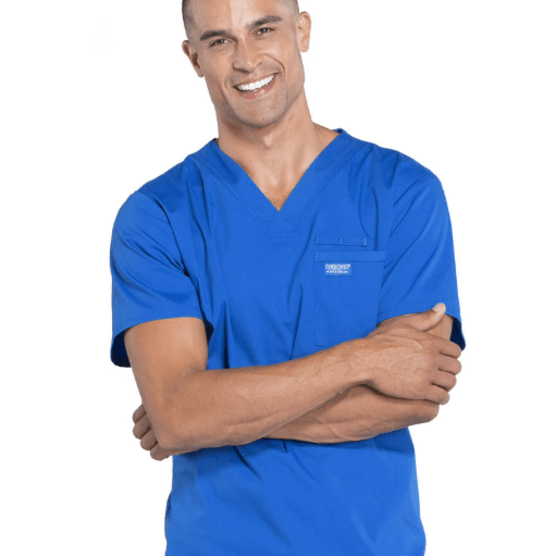 Cherokee Scrubs Workwear Professionals Tuckable V - Neck Top Royal XL 737314870370 Shoe Deals Outlet
