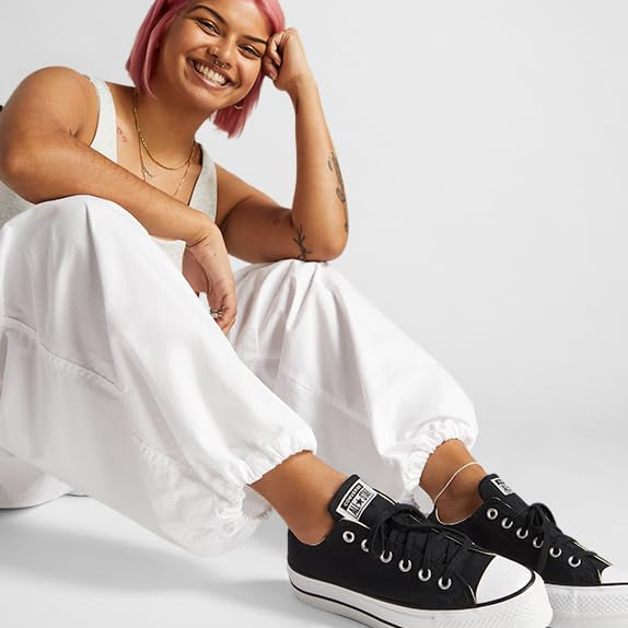 Converse Chuck Taylor All Star Lift - Women's Black/White/White OX Shoe Deals Outlet
