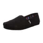 TOMS Classic Alpargata - Women's Black on Black Canvas Shoe Deals Outlet