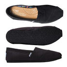 TOMS Classic Alpargata - Women's Black on Black Canvas Shoe Deals Outlet
