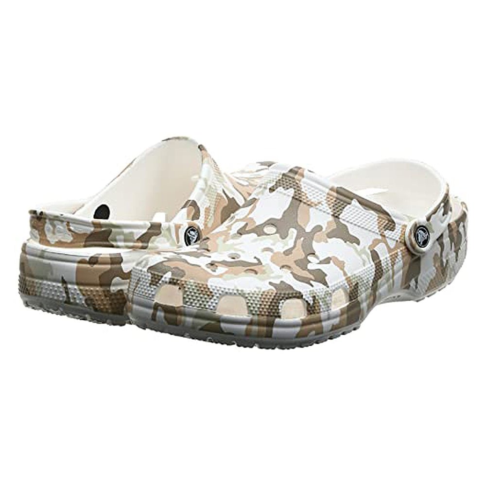 Crocs Classic Camo Clog - Unisex White/Camo Shoe Deals Outlet